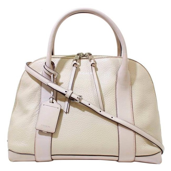 Coach Handbags - Coach Bleecker Satchel White Leather Shoulder Bag
